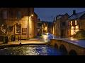 Rainy Dawn Walk In The Cotswolds Bourton On The Water England 4K