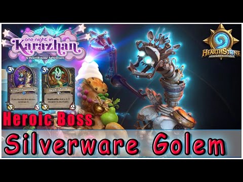 How to beat Heroic Silverware Golem incl. Decklist |Hearthstone One Night in Karazhan Adventure Boss