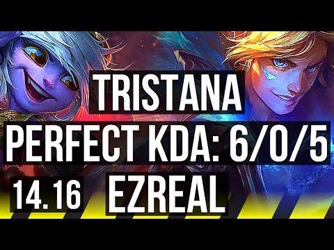 TRISTANA & Senna vs EZREAL & Blitzcrank (ADC) | 6/0/5, Dominating | NA Master | 14.16