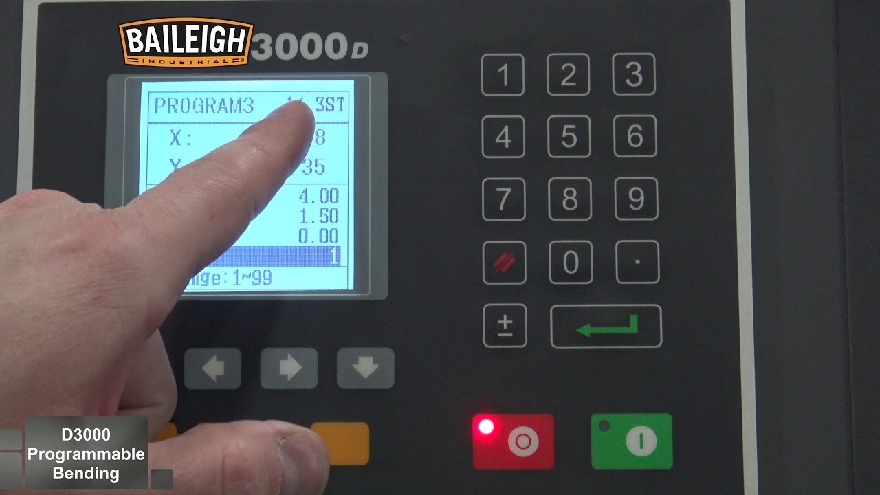 Baileigh 3000D Press Brake Controller   Programmable Mode