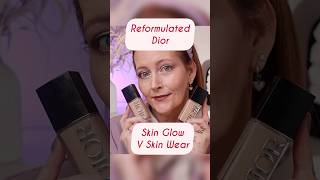 new reformulated Dior Forever Skin Glow on one side and Dior Forever Skin Wear on the other