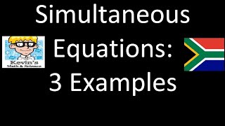 Simultaneous equations grade 11: examples