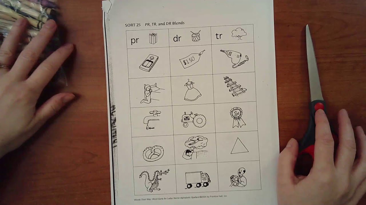 Blends sort #3- pr, dr, tr