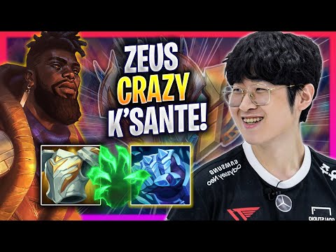 ZEUS IS SO CRAZY WITH K'SANTE! - T1 Zeus Plays K'sante TOP vs Gnar! | Season 2023