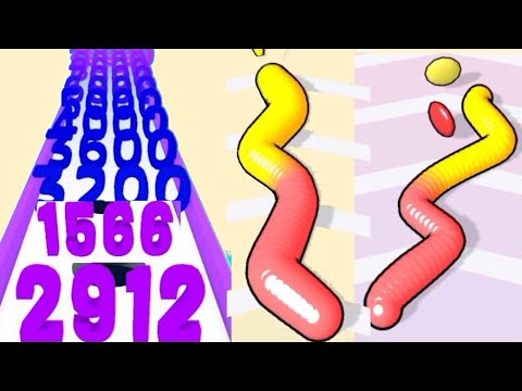 New Satisfying Android Gameplay - Gummy Worm Vs Hole Number run