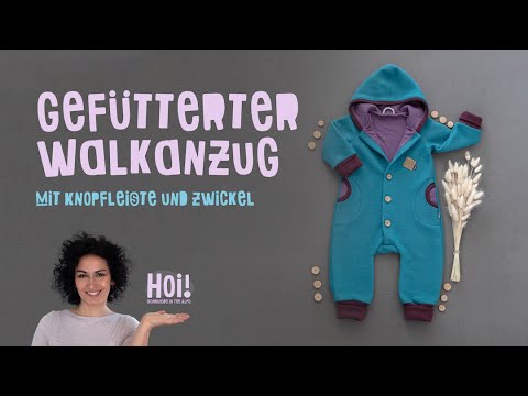 gefütterter Walkanzug mit Knopfleiste und Zwickel | NEU Jolly Jumper Outdoor | Wolle Seide | Overall