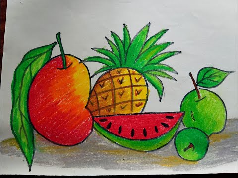 Fruits drawing step by step, some fruits drawing, #easydrawing #fruitsdrawing #fruits #art