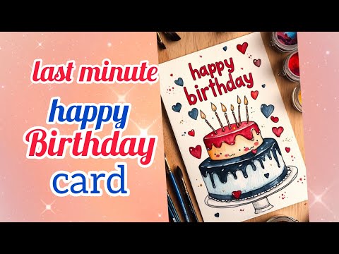 Happy birthday card/birthday card for freind-birthday card for hubby!! 5-minutes craft
