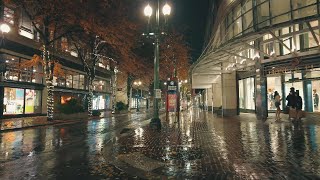 Portland Walk at Night in the Rain, Binaural Audio (October 2021)
