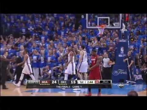 Kevin Durant blocks Dwyane Wade, scores and one
