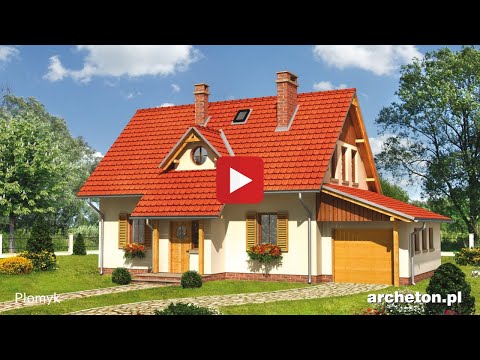 Projekt domu Płomyk - archeton.pl -  z użytkowym poddaszem 134,5 m2