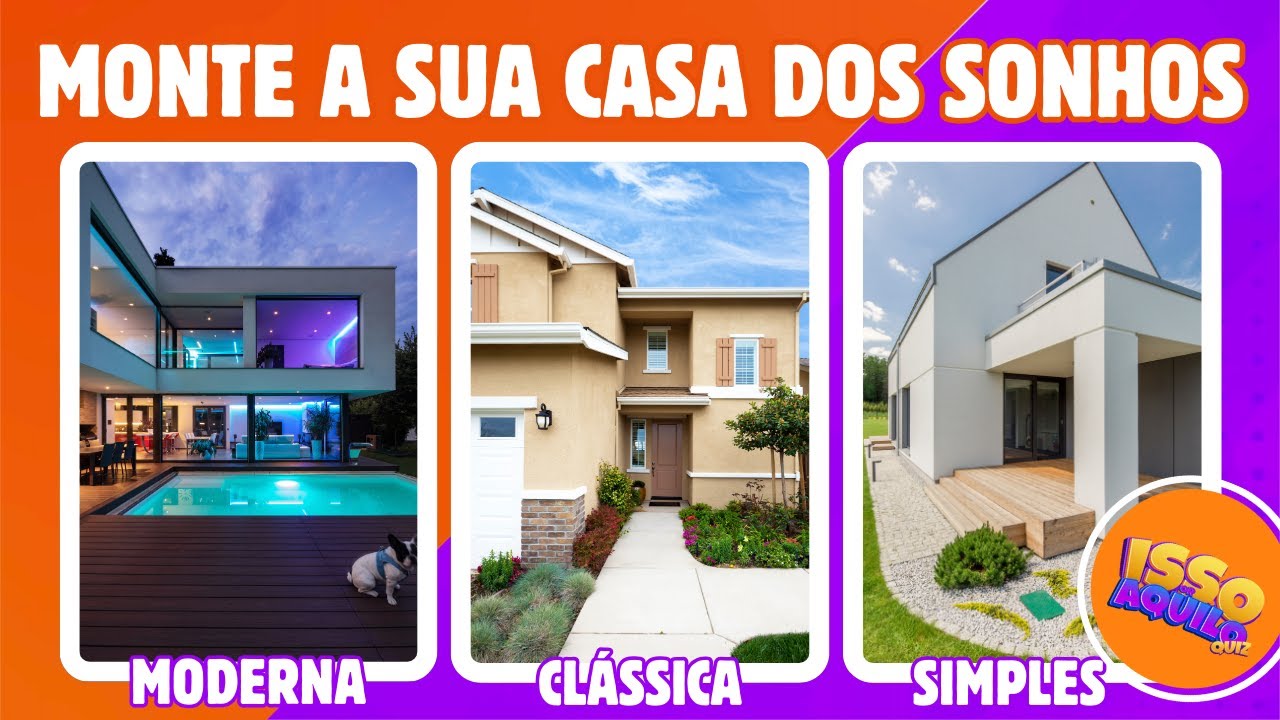 MONTE SUA CASA DOS SONHOS 🏡 O que você escolhe? #quiz #passatempo #issooraquilo