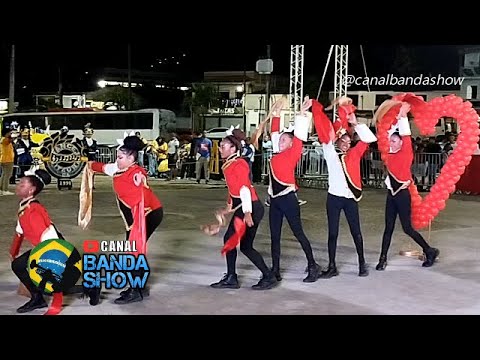 Corpo coreográfico da Banda Marcial FAMUC na Final do Campeonato baiano AFAB-BA 2025