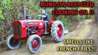 Fixing the Salvaged Swamp Tractor and running it on Recycled Cooking Oil instead of Diesel