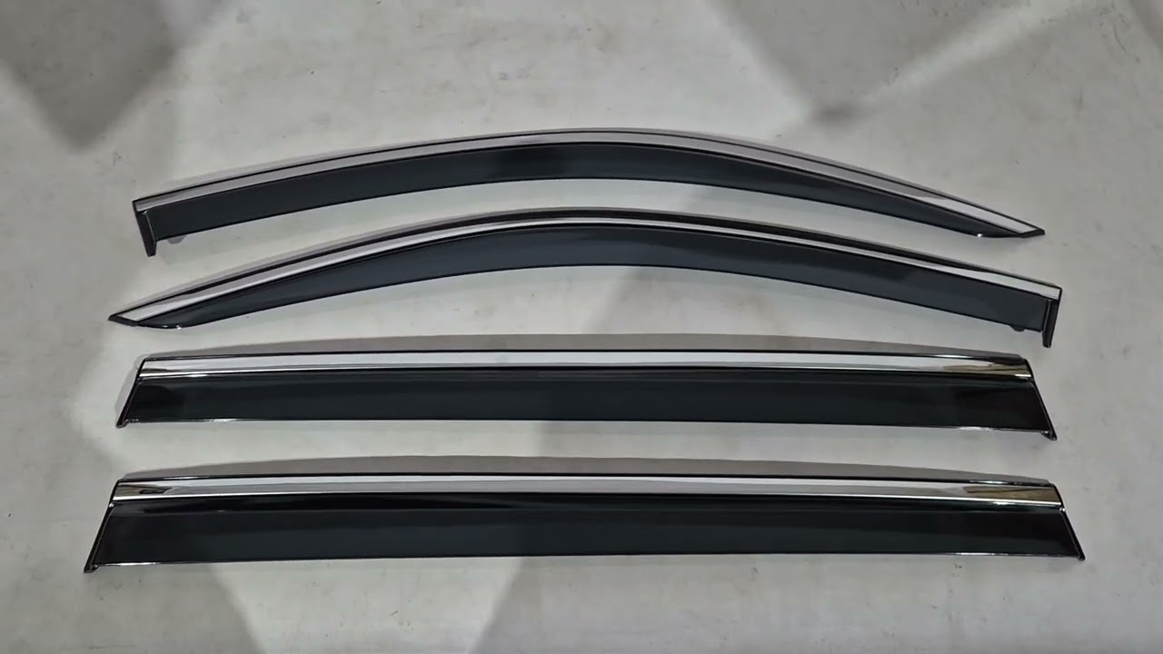 Mercedes GL/GLS сlass X166 2012-2019 Deflectores de Ventana con Moldura Cromada Niken Luxury (4 uds) Video 1