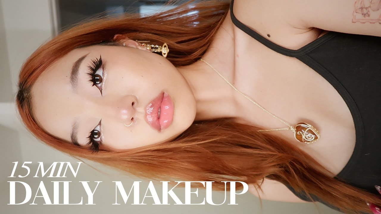 HOW TO LOOK CUTE IN 15 MIN !! (MY EVERYDAY MAKEUP ROUTINE)