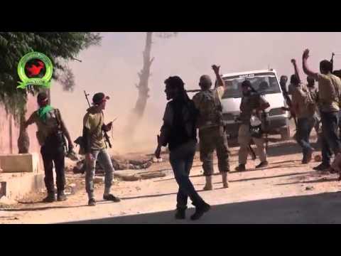 اقتحام حي الراشدين من لواء الأنصار التابع لهيئة حماية المدنيين خلال معركة المغيرات صبحا