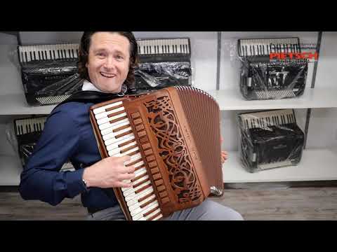 Akkordeon - Brandoni Mod. 148W Liberty - Mahagoni Massivholz - Klangprobe