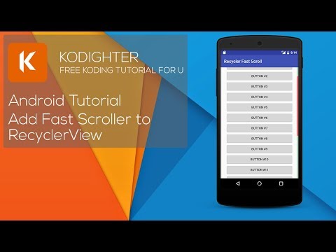 Android Studio Tutorial - Add Fast Scroller to RecyclerView