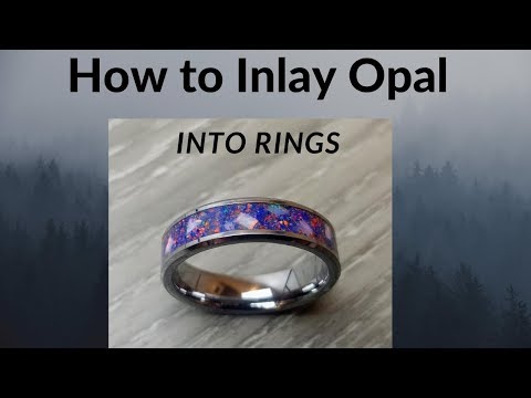 How To - Inlay Opal and other stone into wood and channel rings