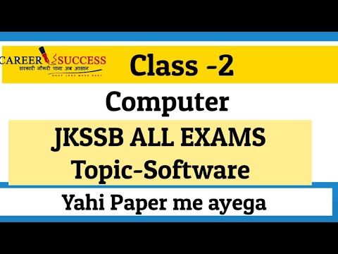 Lec-02 | Computers For All Jkssb Exams | Get 20/20 @Career Success