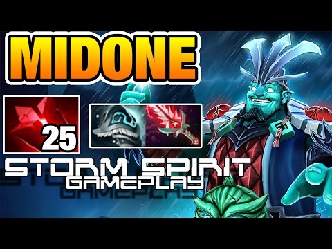 MidOne [Storm Spirit] 23min 25 Blood Stone Charges Dota2 7.02