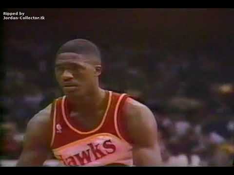 NBA 1986 - 1987 Season. Atlanta Hawks vs. Chicago Bulls. Dominique Wilkins vs. Michael Jordan