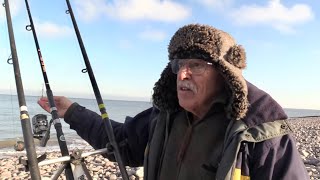 Winter Beach Fishing in the cold...will anything bite at all??