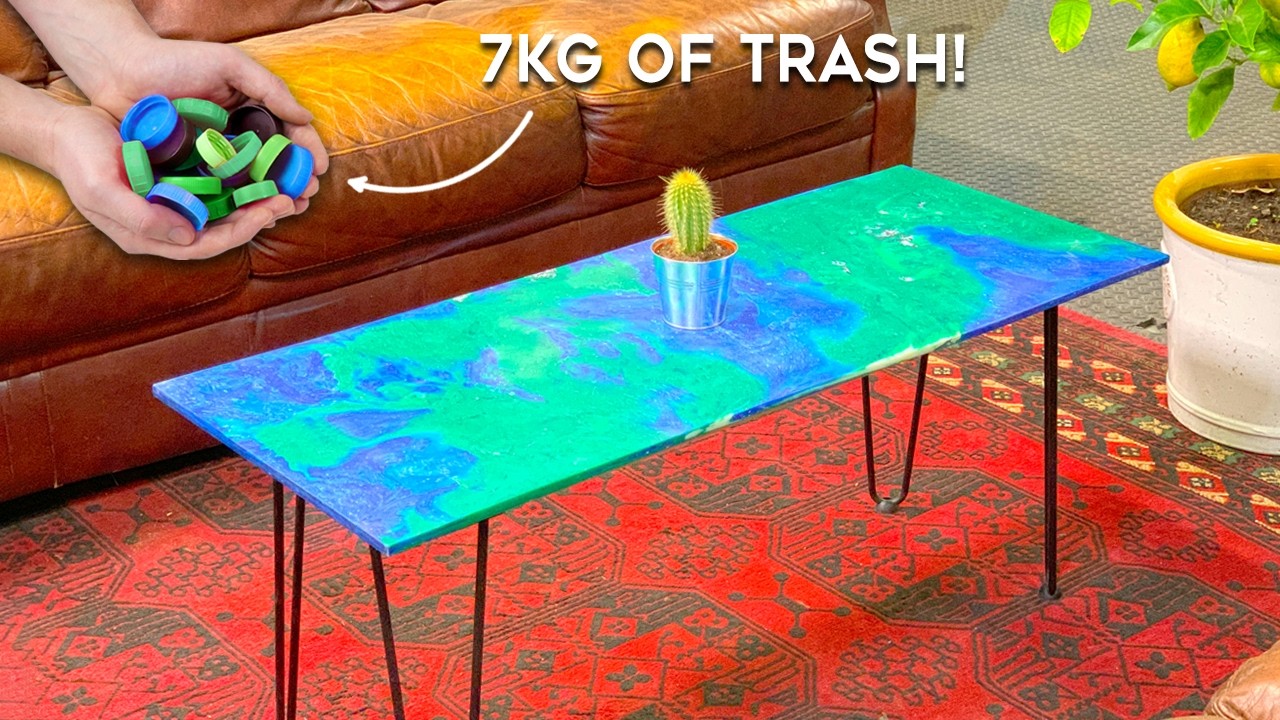 Making a Coffee Table from Recycled Plastic | DIY HDPE Sheet Pressing
