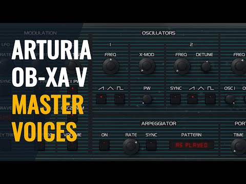 Arturia OB-XA V tutorial - Master and Voices (4/5)
