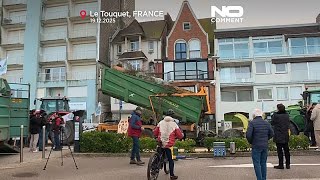 Bauern protestieren vor Macrons Zweitwohnsitz wegen EU-Handelsabkommen