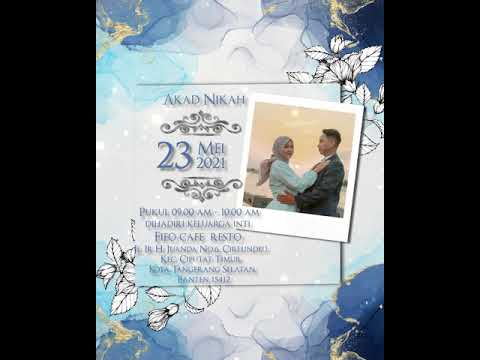 Video Undangan Pernikahan | Video Undangan Digital Pernikahan Golden Blue