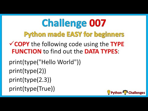Python Challenge 7 Python Made Easy For Beginners Discovering Data Types
