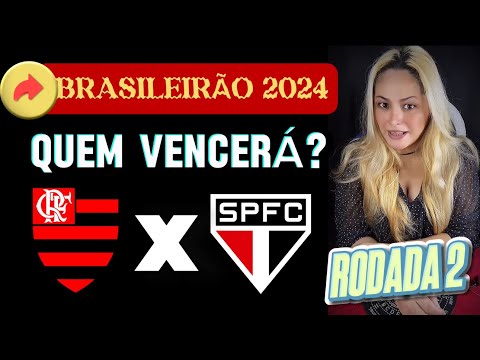 PREVISÃO FLAMENGO E SÃO PAULO HOJE - RODADA 2 - CAMPEONATO BRASILEIRO 2024 ❤️🖤❤️X🤍❤️🖤