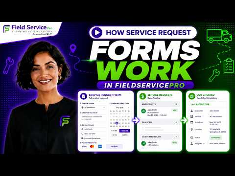 Como os formulários de solicitação de serviço funcionam no FieldServicePro