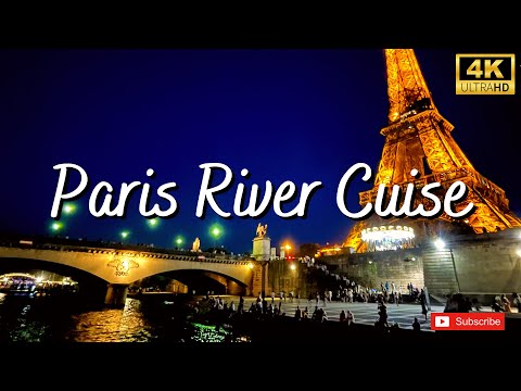 🇫🇷 PARIS Seine River Cruise [4K] Vedette De Paris | Best way to discover lights of Paris at night