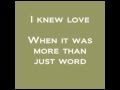 Nanci Griffith - I Knew Love - Lyrics
