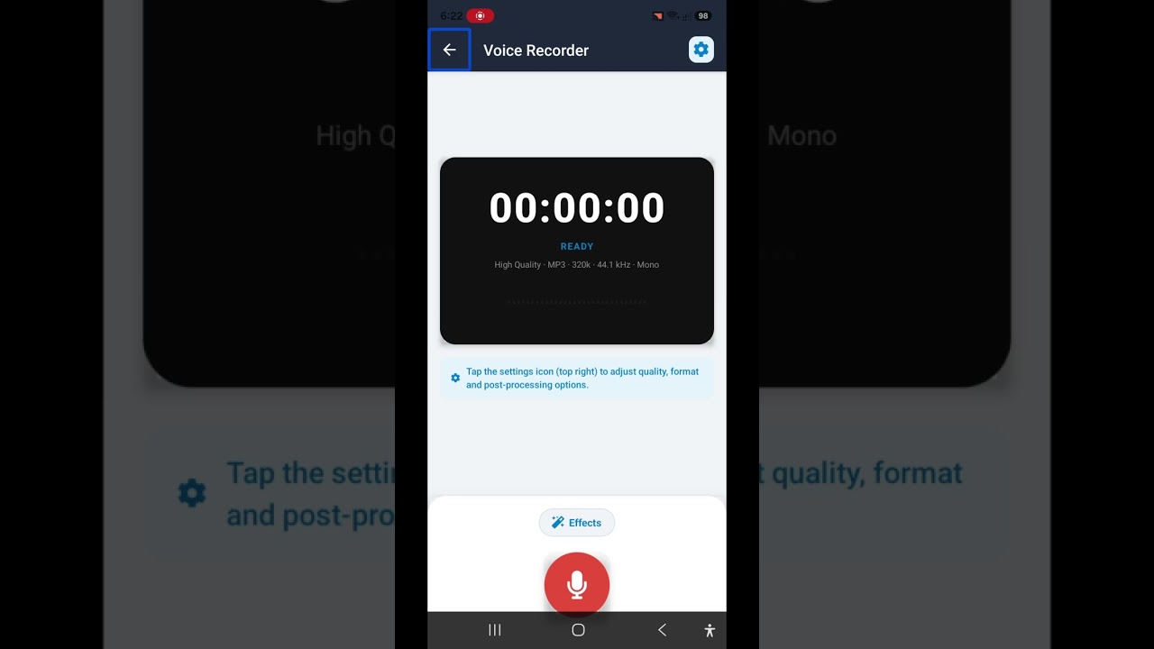 Use this advance voice recorder for high quality recordings for blind accessible audio recorder 