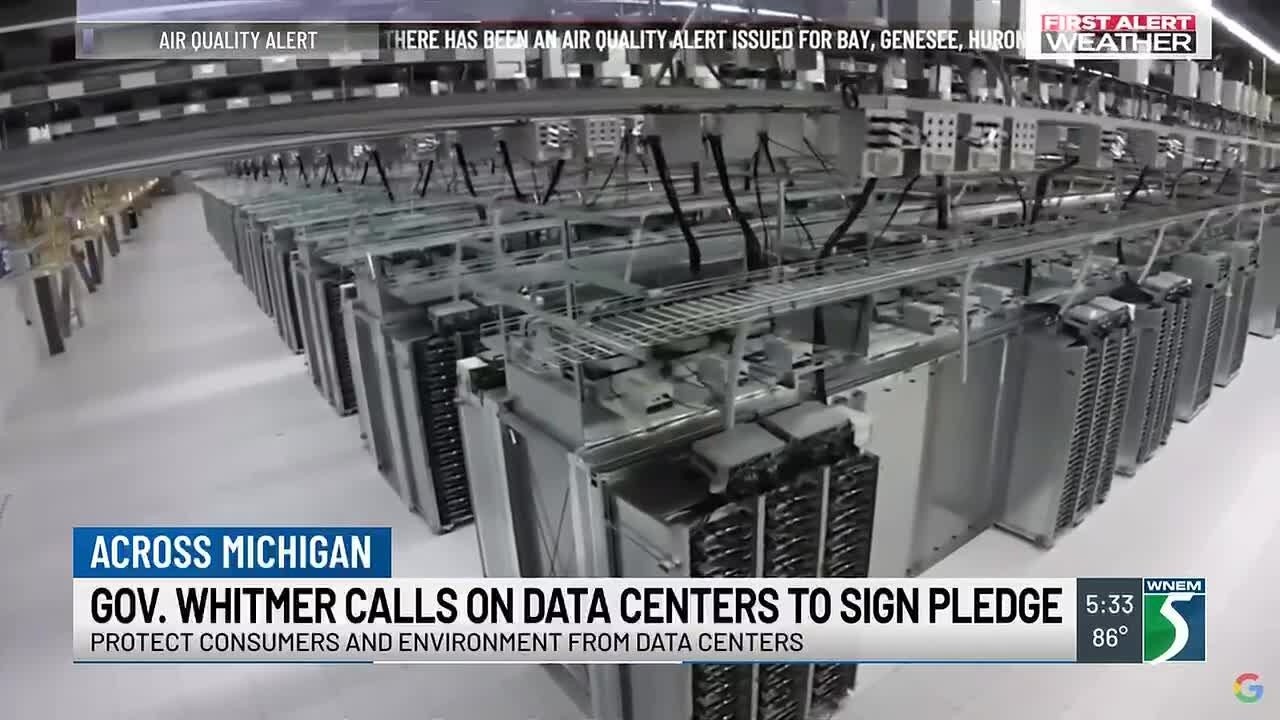 Video: Whitmer launches Michigan data center growth plan, urges company pledges