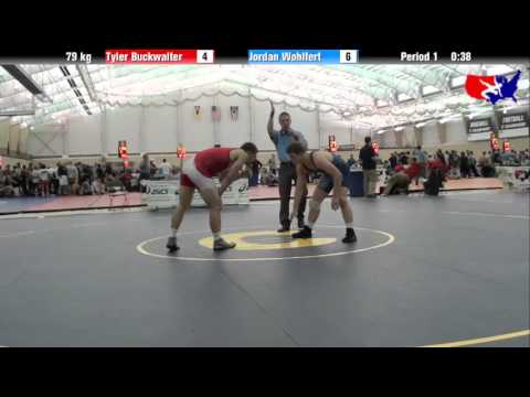 Tyler Buckwalter vs. Jordan Wohlfert at 2013 ASICS University Nationals - FS