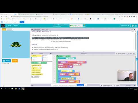 Unit 3 Lesson 15 page 6b (turtle bug)  code.org CSD 20/21