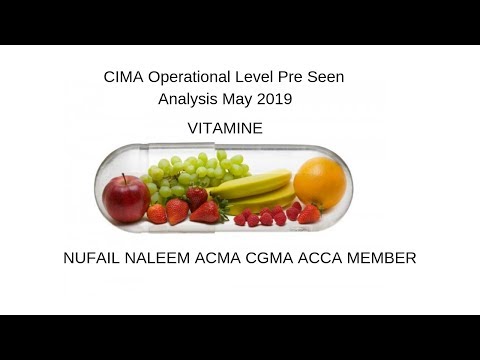 CIMA OCS May 2019 VITAMINE PreSeen Analysis