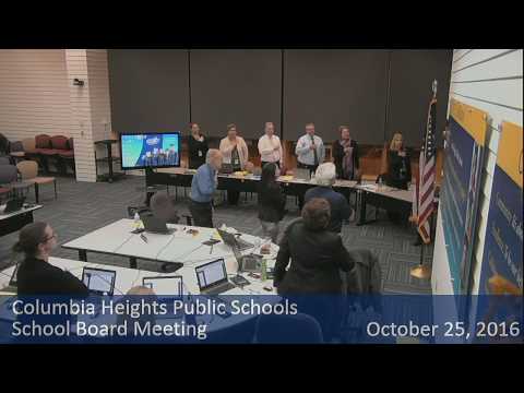 School Board Meeting October 25, 2016