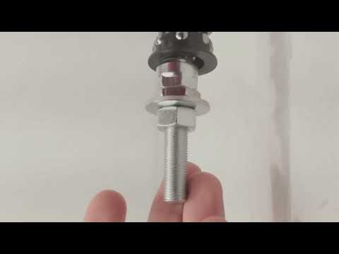 Eixo de Bicicleta Traseiro Esferado 3/8 165mm com Caixa e Colar JKS