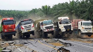 Download lagu Pertarungan Sengit Power Truck || Truck Eropa VS Jepang Dan China Di Bukit Kodok mp3