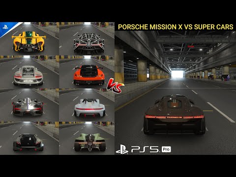 Thumbnail for GRAN TURISMO 7 PS5 PRO DRAG RACES | PORSCHE MISSION X VS SUPERCARS VISION GT CARS  BATTLE by Porsche Mission X