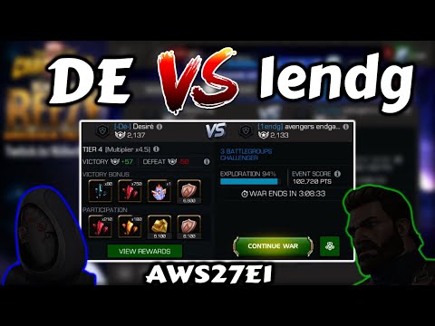 AW Season 27 War 1: Desire Vs Endgame  l  Marvel Contest Of Champions