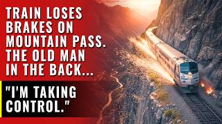 Train Loses Brakes on Mountain Pass. The Old Man in the Back Pushes Past Crew: 