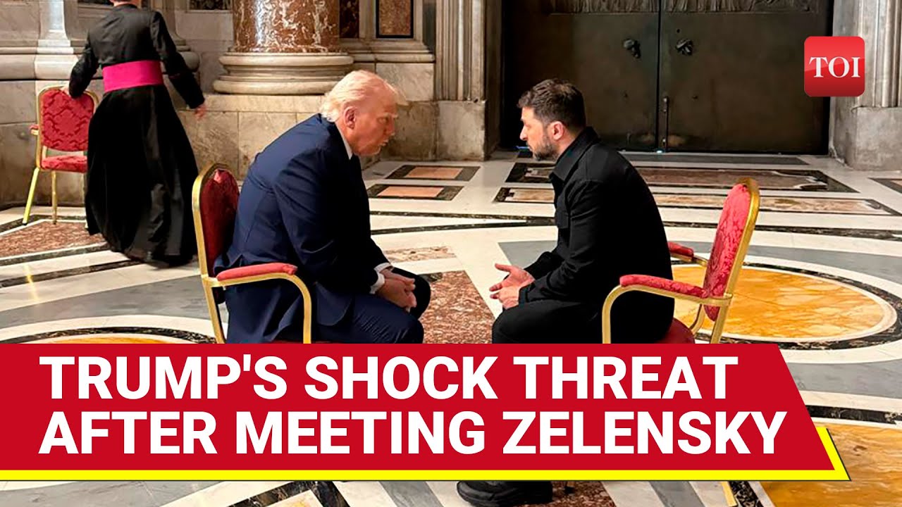 Trump's UNUSUAL Threat To Putin After Meeting Zelensky In Rome; 'Will Slap...' | Watch