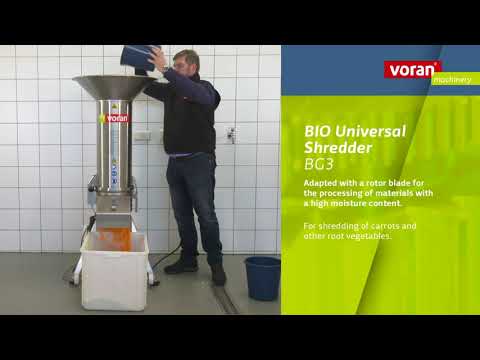 voran BIO Universal Shredder BG -Shredding of carrots